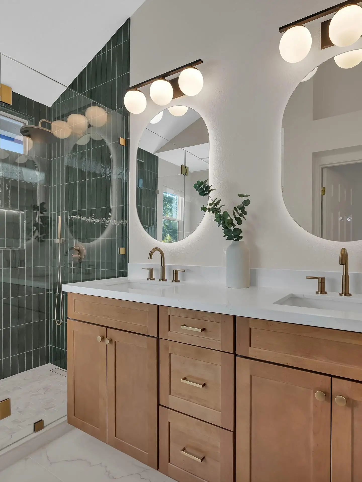 New tile bathroom floor installed in a Bellingham, WA home